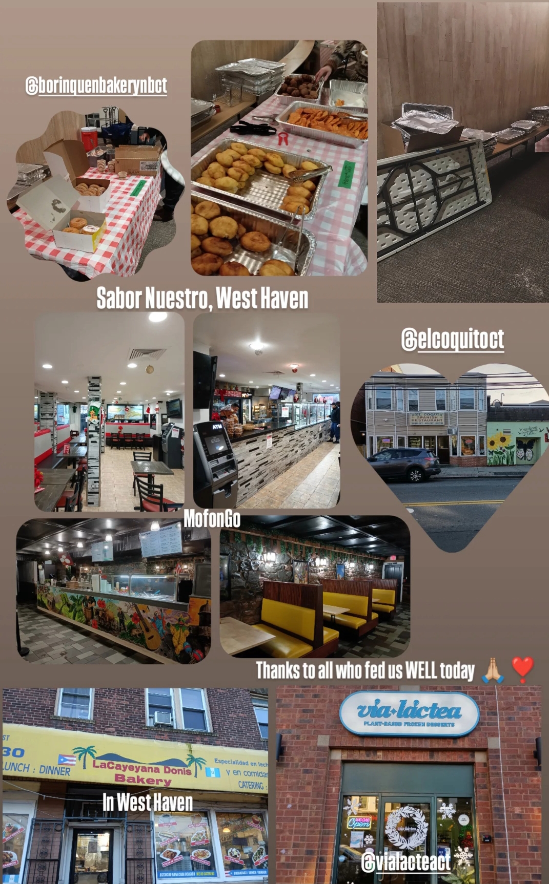 Food from local New Haven Puerto Rican restaurants