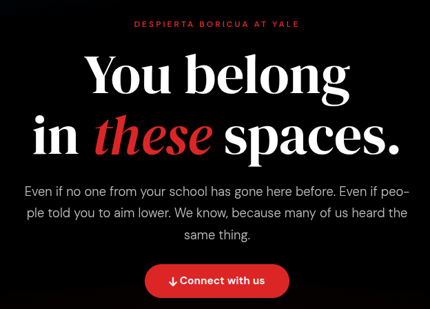 Prospective Students — A letter to you from Despierta Boricua at Yale
